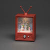 KONSTSMIDE LED Wasserlaterne Fernseher mit Schneemännern - 8 Lieder - 21,5cm -