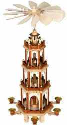 Deuba Weihnachtspyramide XL in klassischem Holzdesign (107625)