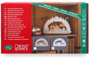Konstsmide LED Motiv Silhouette (Weihnachtsdorf) weiß