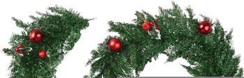 TecTake Weihnachtsgirlande mit Kugeln und Tannenzapfen (403315)
