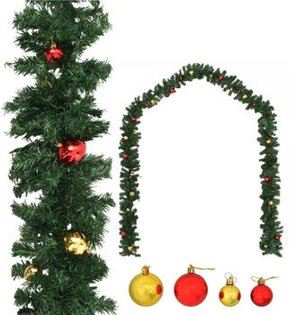 vidaXL Weihnachtsgirlande Geschmückt mit Kugeln 5 m (284305)