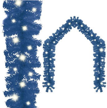 vidaXL Weihnachtsgirlande mit LED-Lichtern 10 m blau (329193)