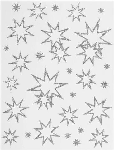 Heitmann Fensterbild Sterne Silber (086288)