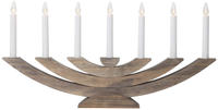 Lichterbogen -navida', Gebeiztes Kiefernholz, 7-flammig, Netzbetrieb, Wei&szlig;, Braun, B