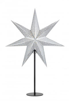 Markslöjd Lighting Standstern Glitter silber/schwarz 45cm