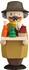 Seiffener Volkskunst Holz Räuchermann Figur Erzgebirge Kleine Gesellen 14 cm