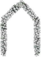 vidaXL Weihnachtsgirlande mit Schnee Gr&uuml;n 10 m PVC