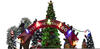 Konstsmide Christmas Tischdeko Weihnachtszoo, bunte LEDs und Musik bunt