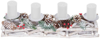 MCW Adventskranz T867 weiß + weiße Kerzen MCW Adventskranz T867 weiß + weiße Kerzen