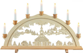 HGD Seiffener Kirche 7-flammig 59 x 4 x 37 cm (CLB07-184)