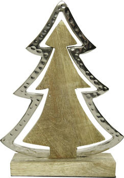 Kaemingk Tannenbaum Holz natur braun/silber (617746)