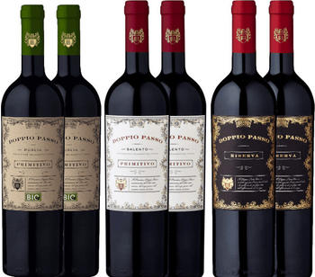 Casa Vinicola Botter Doppio Passo Primitivo Puglia & Salento + Riserva Brindisi Bio 6x0,75l