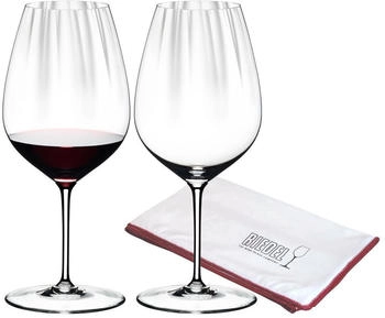 Riedel PERFORMANCE Cabernet Merlot Glas 2er Set + Poliertuch - Glas Riedel PERFORMANCE Cabernet Merlot Glas 2er Set + Poliertuch - Glas