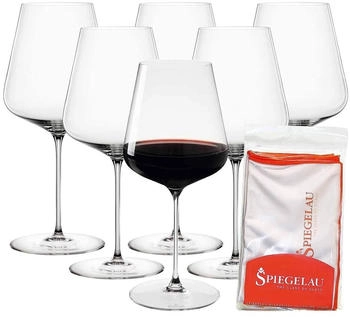 Spiegelau Bordeauxgl&auml;ser + Poliertuch Definition 750 ml 6er Set