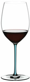 Riedel Fatto A Mano Cabernet / Merlot, Rotweinglas, Rotwein Glas, Weinglas, Turquoise / T&uuml;rkis, 625 ml, 4900/0T