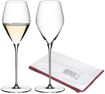 Riedel THE WINE GLASS COMPANY Weißweinglas Veloce Sauvignon Blanc Gläser + Poliertuch 347 ml Riedel THE WINE GLASS COMPANY Weißweinglas Veloce Sauvignon Blanc Gläser + Poliertuch 347 ml