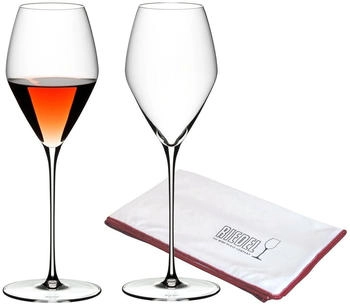 Riedel THE WINE GLASS COMPANY Weinglas Veloce Rosé Weingläser + Poliertuch 347 ml 2er Set Riedel THE WINE GLASS COMPANY Weinglas Veloce Rosé Weingläser + Poliertuch 347 ml 2er Set