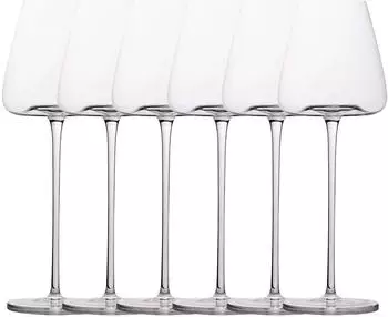 Intirilife Weinglas-Set 500ml Kristallglas sp&uuml;lmaschinenfest, 6er-Set (IL-100998-6)