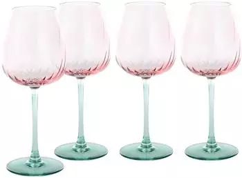 CreaTable Swirly Spring Weingl&auml;ser 4-tlg, Glas, multicolour (24586)