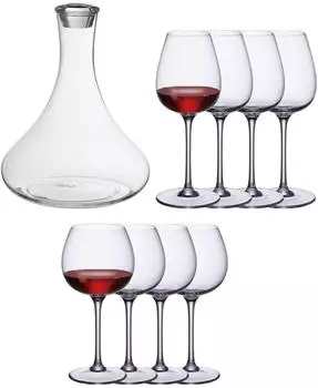 Villeroy & Boch Purismo Wine Rotweinset 9-tlg., Glas, sp&uuml;lmaschinenfest (11-3788-8130)