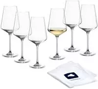 LEONARDO Wei&szlig;weinglas "Gl&auml;ser-Set PUCCINI + Poliertuch, 7-teilig" 6 Weisswein