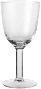 Broste Copenhagen Hammered Wei&szlig;weinglas, klar, 0,3l, 4er-Set (Hammered)