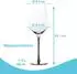 Intirilife Weinglas mit goldfarbenem Stiel, Kristallglas, 380ml (IL-100958-4)