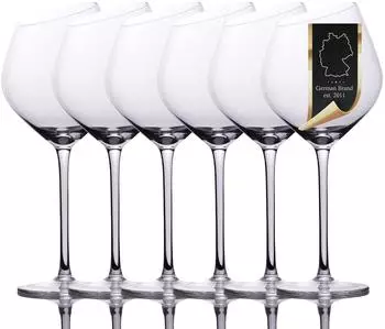 Intirilife Weinglas-Set modernes Design 470ml, 6er-Set (IL-101006-6)