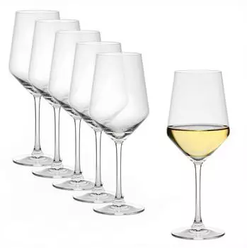 Spetebo CARA Wei&szlig;weinglas Kristallglas, sp&uuml;lmaschinenfest, 6er Set, 510ml