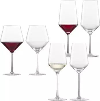 Schott-Zwiesel Pure Rot- und Weißweingläser-Set 6-tlg., transparent (43361921-0)