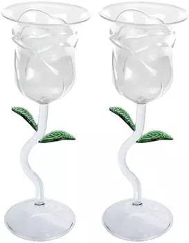 Mikamax Weingläser in Rosenform 200ml, 2 Stück (mm-05118)
