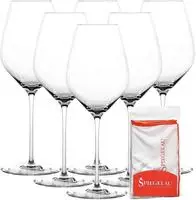 Spiegelau Hi-Lite Universalglas 510 ml 6er Set + Poliertuch