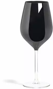 Excelsa Color Wine Weinkelch-Set, Glas, schwarz, 6-teilig (60492)
