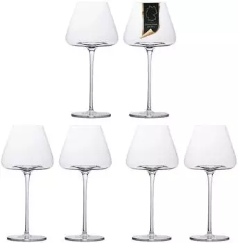 Intirilife Weinglas-Set 600ml, Kristallglas, sp&uuml;lmaschinenfest (6er Set)