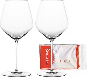 Spiegelau Hi-Lite Burgunderglas 734ml, 2er-Set mit Poliertuch