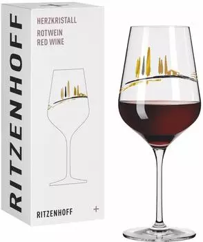 Ritzenhoff Herzkristall Rotweinglas 011, Carolin Oliveira, Kristallglas, 570ml (3001011)