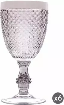 Excelsa Diamond 6er-Set Weinkelche, Kunststoff, silber (46519)