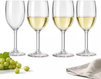 Alpina Weingl&auml;ser aus Kunststoff, transparent, 250ml, 4er-Set