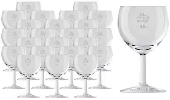 Van Well Ballon Profi Weinglas geeicht 0,1l + 0,2l, 24er Set, transparent (800002054828)