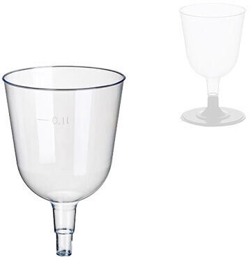 Papstar 400 Stiel-Gläser (Oberteile) für Weisswein, PS 0,1 l Ø 6,7 cm · 10,7 cm glas klar