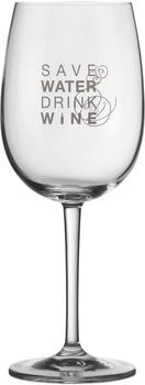räder Rotweinglas "Save water drink wine"