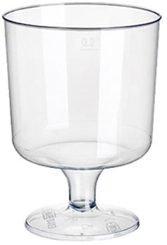Papstar Kunststoff-Rotweinglas, 0,2 l, glasklar