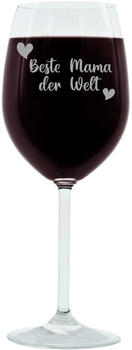 Leonardo Weinglas mit Gravur, Moodglas, Beste Mama der Welt, Bold, 400 ml