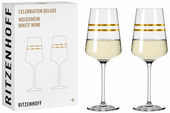 Ritzenhoff Weißweinglas 2Er-Set Celebration Deluxe 001, Sonja Eikler, Kristallglas, 400 ml, 6141002