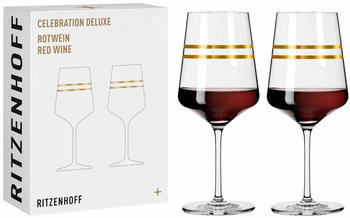 Ritzenhoff Rotweinglas 2Er-Set Celebration Deluxe 001, Sonja Eikler, Kristallglas, 540 ml, 6141001