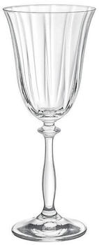 Crystalex Weingläser Weinglas Angela Optic Kristallgläser Geriffelt Klar 350 ml 6er Set