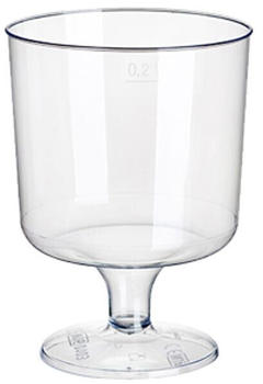 Papstar 60 Stiel-Gläser Für Rotwein, Ps 0,2 L Ø 7,2 Cm · 10 Cm Glasklar Einteilig