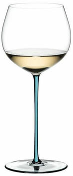 Riedel Fatto A Mano Oaked Chardonnay, Weißweinglas, Weißwein Glas, Weinglas, Turquoise / Türkis, 620 ml, 4900/97T