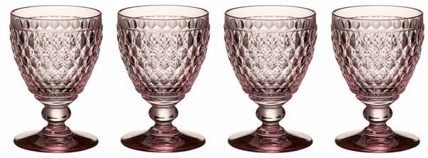 Villeroy & Boch Boston Coloured Weißweinglas 230 ml rosa 4er Set