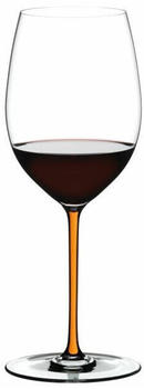 Riedel Fatto A Mano Cabernet / Merlot, Rotweinglas, Rotwein Glas, Weinglas, Orange, 625 ml, 4900/0O